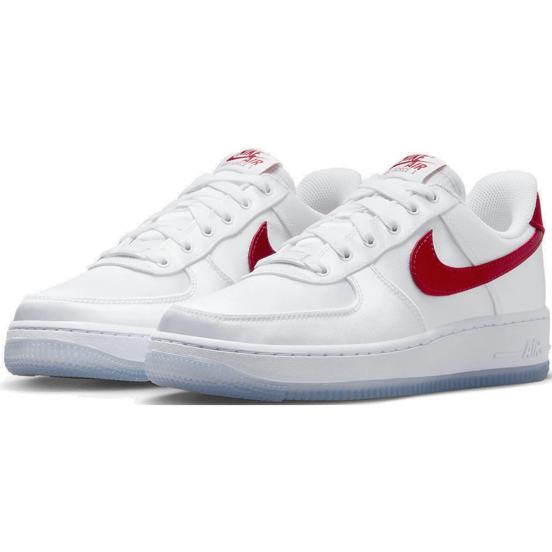 Nike Air Force 1 Low '07 "Satin White Varsity Red"
