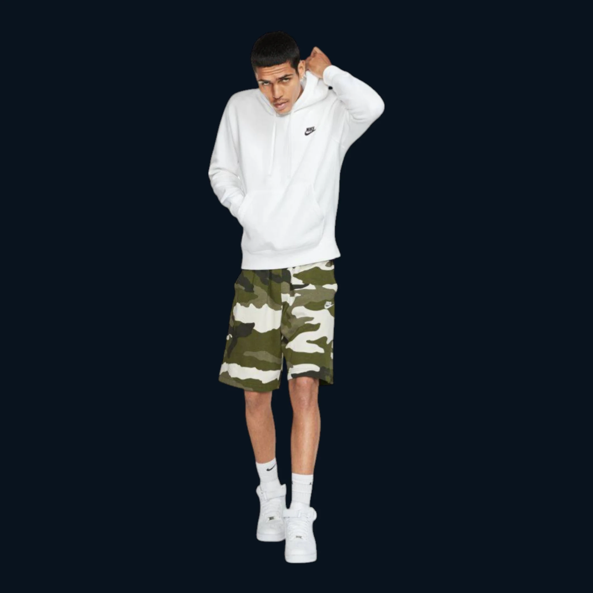 Nike Sportswear Club Fleece Férfipulóver "Fehér" [M]