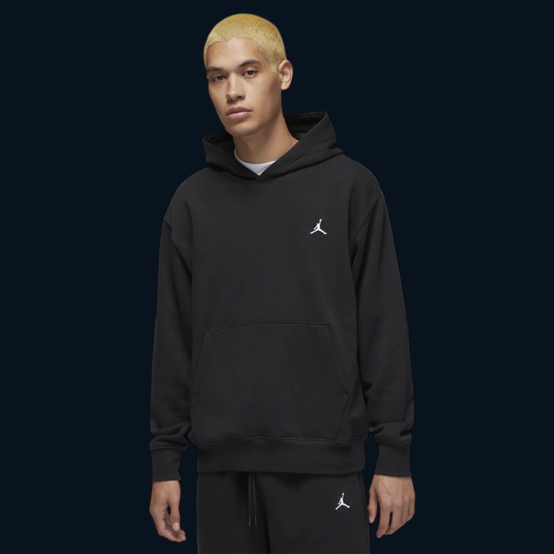 Jordan Brooklyn Fleece Férfipulóver "Fekete" [S]