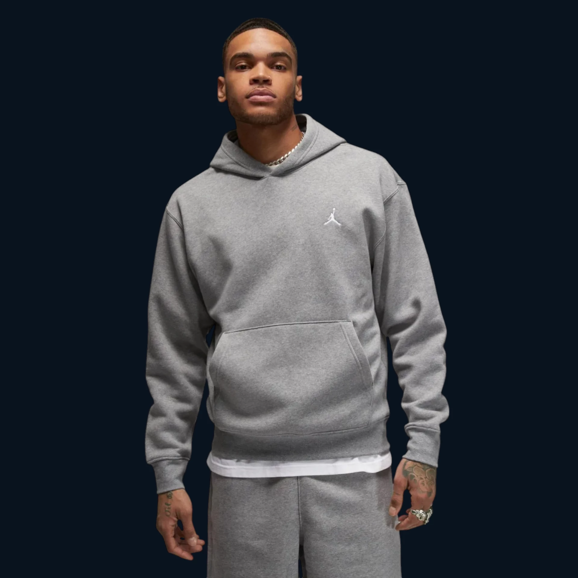 Jordan Brooklyn Fleece Férfipulóver "Szürke" [M]