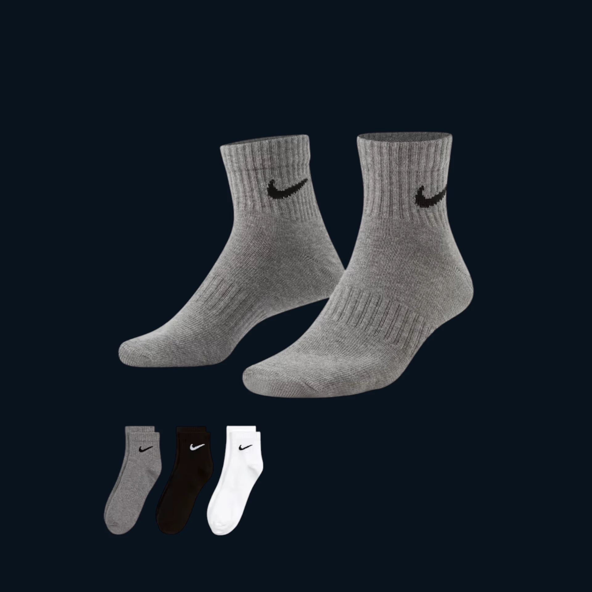 Nike Everyday Lightweight Zokni "Fekete,Fehér,Szürke" [46-50] (3 pár)