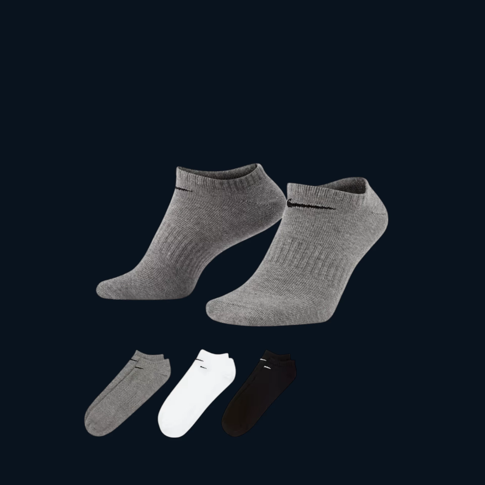 Nike Everyday Lightweight Rövidszárú Zokni "Fekete,Fehér,Szürke" [46-50] (3 pár)