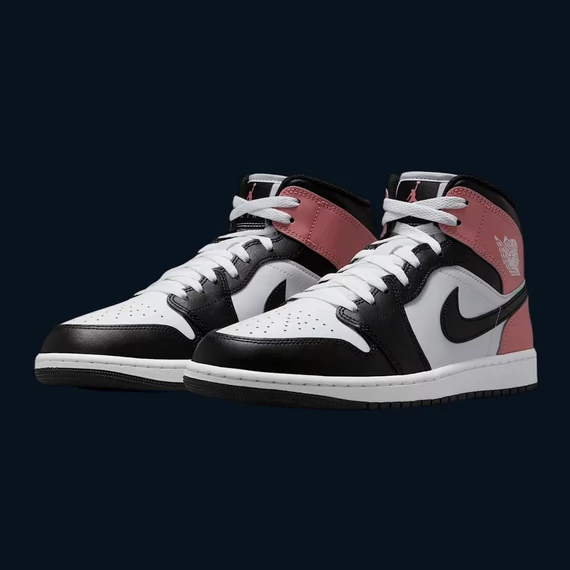 Air Jordan 1 Mid "White Rust Pink Black"