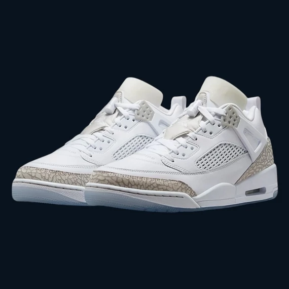 Air Jordan Spizike Low "White Metallic Silver Barely Blue Neutral Grey"