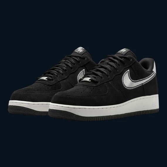 Nike Air Force 1 Low '07 LV8 "Black Sail Embroidered Swoosh"
