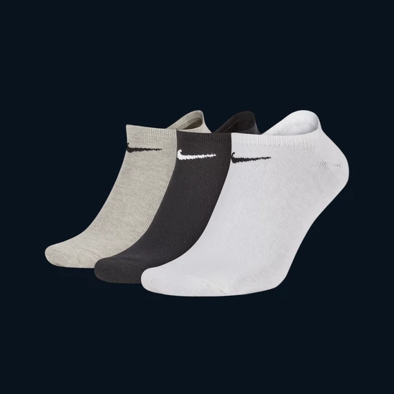 Nike Lightweight Rövidszárú Zokni "Fekete,Fehér,Szürke" [46-50] (3 pár)