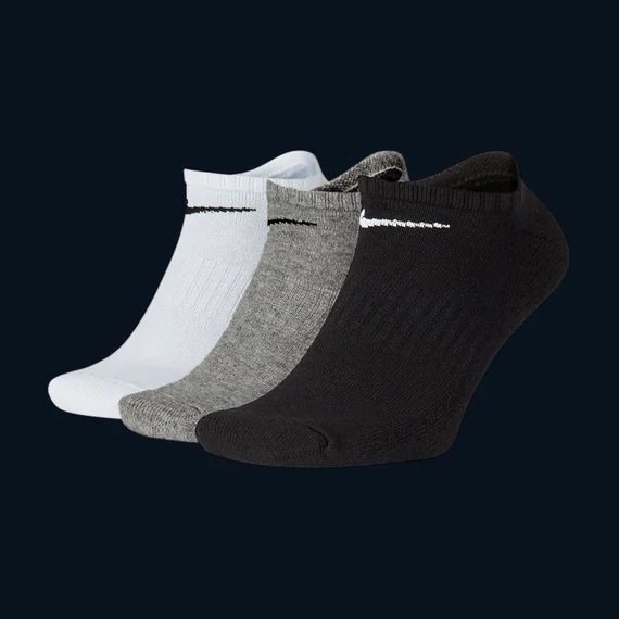 Nike Everyday Cushioned Rövidszárú Zokni "Fehér,Fekete,Szürke" [46-50] (3 pár)