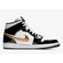 Kép 4/7 - Air Jordan 1 Mid SE "Patent Black White Gold"