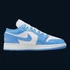 Kép 3/8 - Air Jordan 1 Low SE (GS) "Legend Blue Patent" [ 40 ]