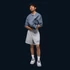 Kép 3/5 - Jordan Brooklyn Oversized Férfi Póló "Kék" [L]