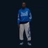 Kép 5/7 - Jordan Brooklyn Collegiate Férfipulóver "Kék" [L]